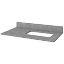 Jeffrey Alexander 36" Espresso Astoria Right Offset with Steel Gray Cultured Marble Vanity Top Rectangle Bowl