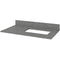 Jeffrey Alexander 36" Gray Astoria Right Offset with Boulder Cultured Marble Vanity Top Rectangle Bowl