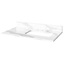 Jeffrey Alexander 36" Gray Astoria Right Offset with Calacatta Vienna Quartz Vanity Top Rectangle Bowl