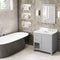 Jeffrey Alexander 36" Gray Astoria Right Offset with Calacatta Vienna Quartz Vanity Top Rectangle Bowl