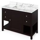 Jeffrey Alexander 48" Espresso Astoria with Calacatta Vienna Quartz Vanity Top Rectangle Bowl