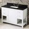 Jeffrey Alexander 48" White Astoria with Black Granite Vanity Top Rectangle Bowl