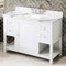 Jeffrey Alexander 48" White Astoria with Calacatta Vienna Quartz Vanity Top Rectangle Bowl