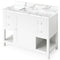 Jeffrey Alexander 48" White Astoria with Calacatta Vienna Quartz Vanity Top Rectangle Bowl