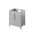 Jeffrey Alexander 30" Gray Cade with Steel Gray Cultured Marble Vanity Top Rectangle Bowl