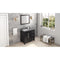 Jeffrey Alexander 36" Black Cade Left Offset with Boulder Vanity Cultured Marble Vanity Top Rectangle Bowl