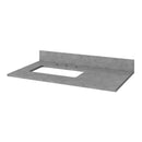 Jeffrey Alexander 36" Black Cade Left Offset with Steel Gray Cultured Marble Vanity Top Rectangle Bowl