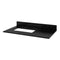 Jeffrey Alexander 36" Hale Blue Cade Left Offset with Black Granite Vanity Top Rectangle Bowl