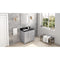 Jeffrey Alexander 36" Gray Cade Left Offset with Black Granite Vanity Top Rectangle Bowl