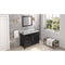 Jeffrey Alexander 48" Black Cade Vanity Rectangle Bowl with White Carrara Marble Vanity Top