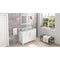 Jeffrey Alexander 48" White Cade Vanity Rectangle Bowl with White Carrara Marble Vanity Top