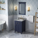 Jeffrey Alexander 24" Hale Blue Chatham with Steel Gray Cultured Marble Vanity Top Rectangle Bowl