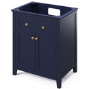 Jeffrey Alexander 30" Hale Blue Chatham with Calacatta Vienna Quartz Vanity Top Rectangle Bowl