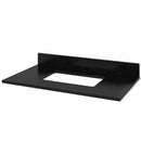 Jeffrey Alexander 36" Chocolate Chatham with Black Granite Vanity Top Rectangle Bowl