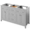 Jeffrey Alexander 60" Gray Chatham Double Bowl with Steel Gray Cultured Marble Vanity Top