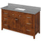 Jeffrey Alexander 60" Chocolate Chatham with Steel Gray Cultured Marble Vanity Top Rectangle Bowl