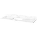 Jeffrey Alexander 60" Gray Chatham with Calacatta Vienna Quartz Vanity Top Rectangle Bowl