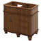 Jeffrey Alexander 48" Walnut Compton Vanity Compton-Only Black Granite Vanity Top Undermount Oval Bowl VKITCOM48WABGO