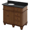 Jeffrey Alexander 48" Walnut Compton Vanity Compton-Only Black Granite Vanity Top Undermount Oval Bowl VKITCOM48WABGO