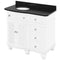 Jeffrey Alexander 48" White Compton Vanity Compton-Only Black Granite Vanity Top Undermount Oval Bowl VKITCOM48WHBGO