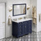 Jeffrey Alexander 48" Hale Blue Douglas Vanity White Carrara Marble Vanity Top Undermount Rectangle Bowl VKITDOU48BLWCR