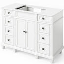 Jeffrey Alexander 48" White Douglas Vanity White Carrara Marble Vanity Top Undermount Rectangle Bowl VKITDOU48WHWCR