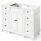 Jeffrey Alexander 48" White Douglas Vanity White Carrara Marble Vanity Top Undermount Rectangle Bowl VKITDOU48WHWCR