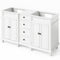 Jeffrey Alexander 60" White Douglas Vanity Double Bowl White Carrara Marble Vanity Top Two Undermount Rectangle Bowls VKITDOU60WHWCR