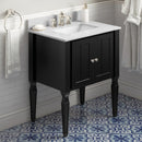 Jeffrey Alexander 30" Black Jensen Vanity White Carrara Marble Vanity Top Undermount Rectangle Bowl VKITJEN30BKWCR