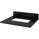 Jeffrey Alexander 24" Black Katara with Black Granite Vanity Top Rectangle Bowl