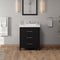 Jeffrey Alexander 30" Black Katara with Lavante Cultured Marble Vessel Vanity Top