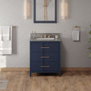 Jeffrey Alexander 30" Hale Blue Katara with Boulder Cultured Marble Vanity Top