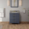 Jeffrey Alexander 30" Blue Steel Katara with Boulder Cultured Marble Vanity Top