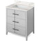 Jeffrey Alexander 30" Grey Katara with Calacatta Vienna Quartz Vanity Top