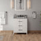 Jeffrey Alexander 30" White Katara with Boulder Cultured Marble Vanity Top