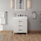 Jeffrey Alexander 30" White Katara with Lavante Cultured Marble Vessel Vanity Top