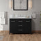 Jeffrey Alexander 48" Black Katara with White Carrara Marble Vanity Top rectangle bowl