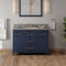 Jeffrey Alexander 48" Hale Blue Katara with Boulder Cultured Marble Vanity Top rectangle bowl