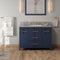 Jeffrey Alexander 48" Hale Blue Katara with Steel Grey Cultured Marble Vanity Top rectangle bowl