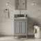 Jeffrey Alexander 24" Grey Percival with Steel Grey Cultured Marble Vanity Top