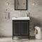 Jeffrey Alexander 30" Black Percival with Lavante Cultured Marble Vessel Vanity Top