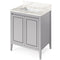 Jeffrey Alexander 30" Grey Percival with Calacatta Vienna Quartz Vanity Top