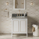 Jeffrey Alexander 30" White Percival With Boulder Cultured Marble Vanity Top