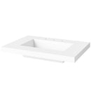 Jeffrey Alexander 30" White Percival with Lavante Cultured Marble Vessel Vanity Top