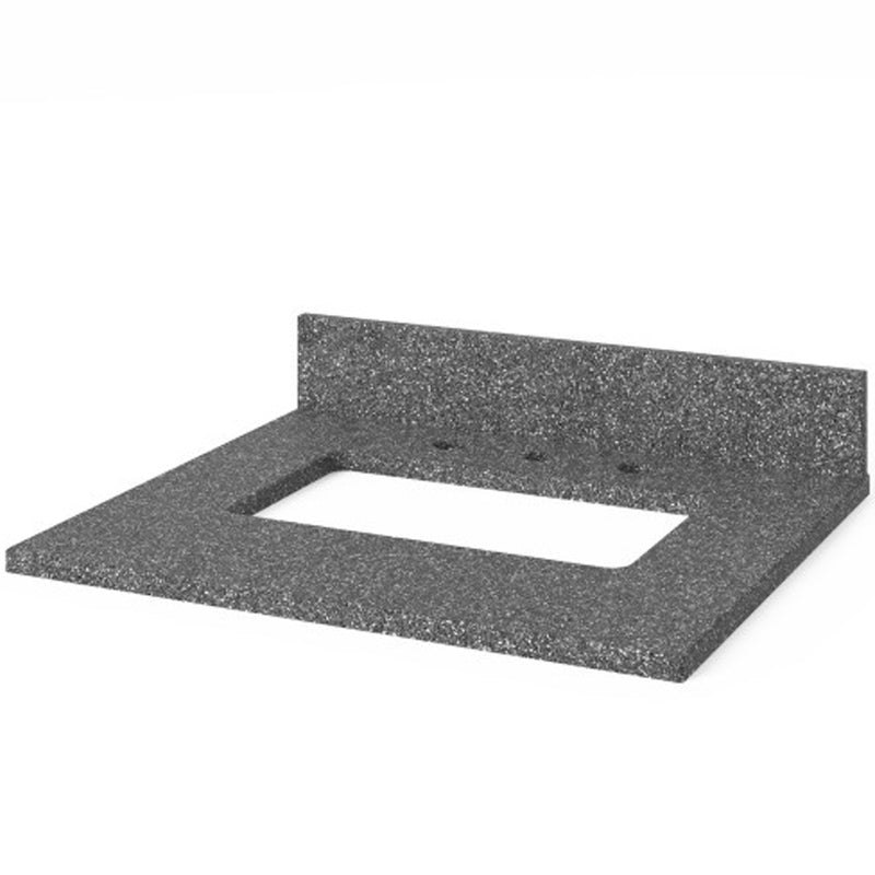 Jeffrey Alexander 24" Gray Savino Vanity Boulder Cultured Marble Vanity Top Undermount Rectangle Bowl VKITSAV24GRBOR