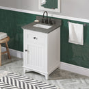 Jeffrey Alexander 24" White Savino Vanity Boulder Cultured Marble Vanity Top Undermount Rectangle Bowl VKITSAV24WHBOR