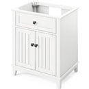 Jeffrey Alexander 30" White Savino Vanity Boulder Cultured Marble Vanity Top Undermount Rectangle Bowl VKITSAV30WHBOR