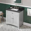 Jeffrey Alexander 36" Gray Savino Vanity Black Granite Vanity Top Undermount Rectangle Bowl VKITSAV36GRBGR