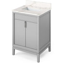 Jeffrey Alexander 24" Grey Theodora with Calacatta Vienna Quartz Vanity Top