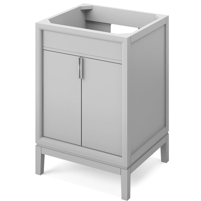 Jeffrey Alexander 24" Grey Theodora with Lavante Cultured Marble Vessel Vanity Top